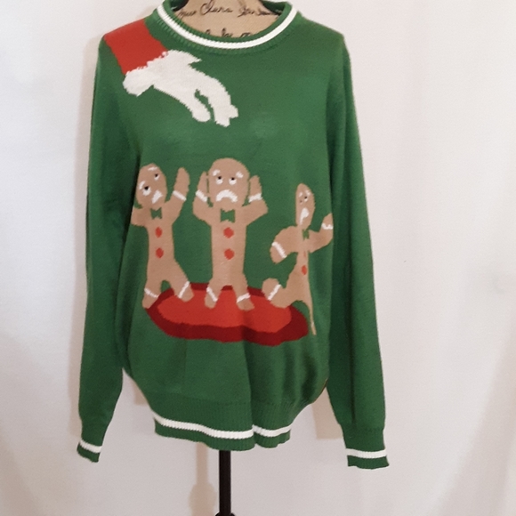 Tipsy Elves Sweaters - TIPSY ELVES GINGERBREAD MEN SWEATER XL